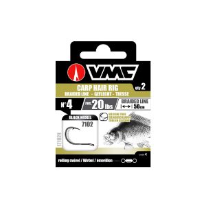 vmc carp hair rig 7102bn braided line