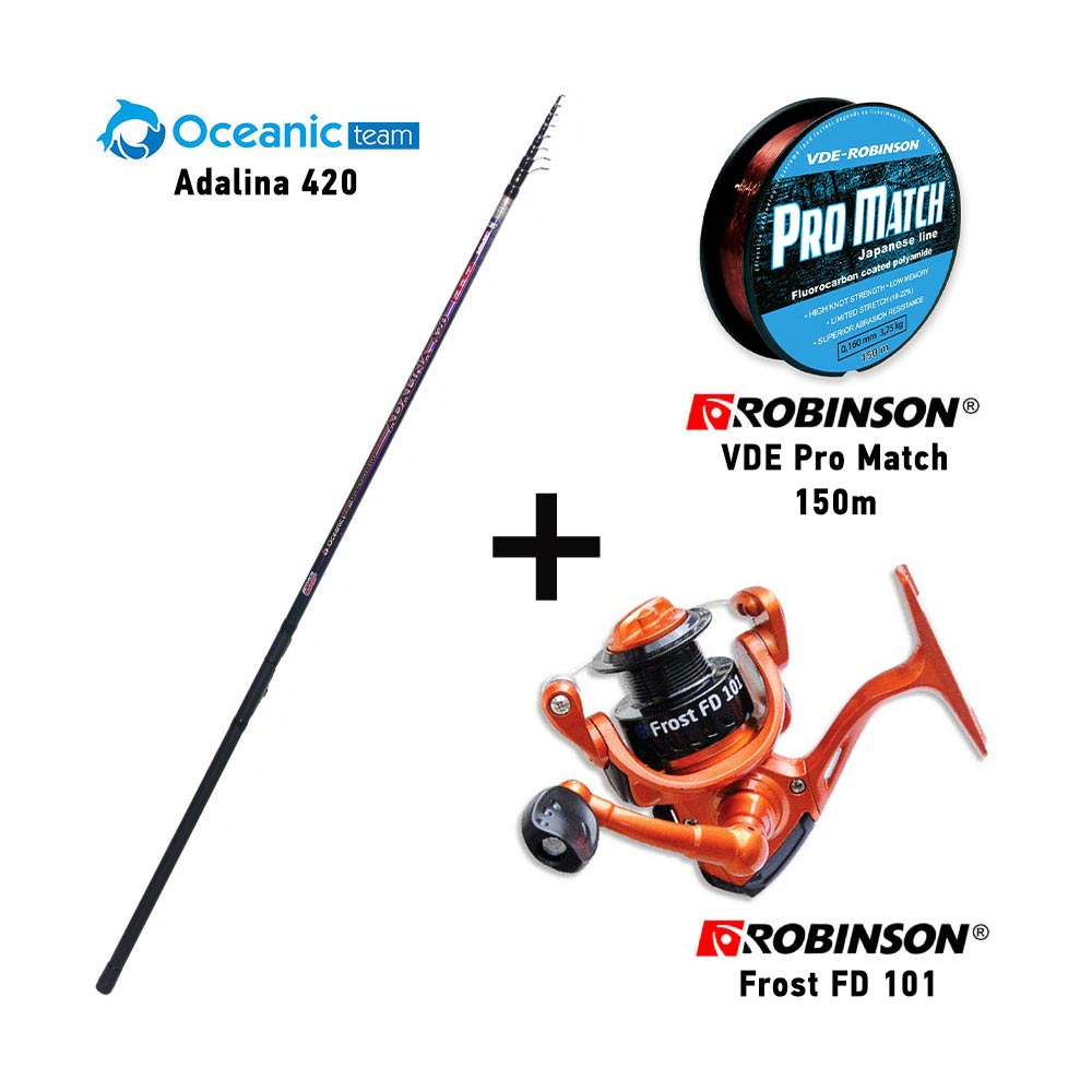 combo match oceanic team adalina 420 + robinson frost fd 101 + robinson pro match 150m