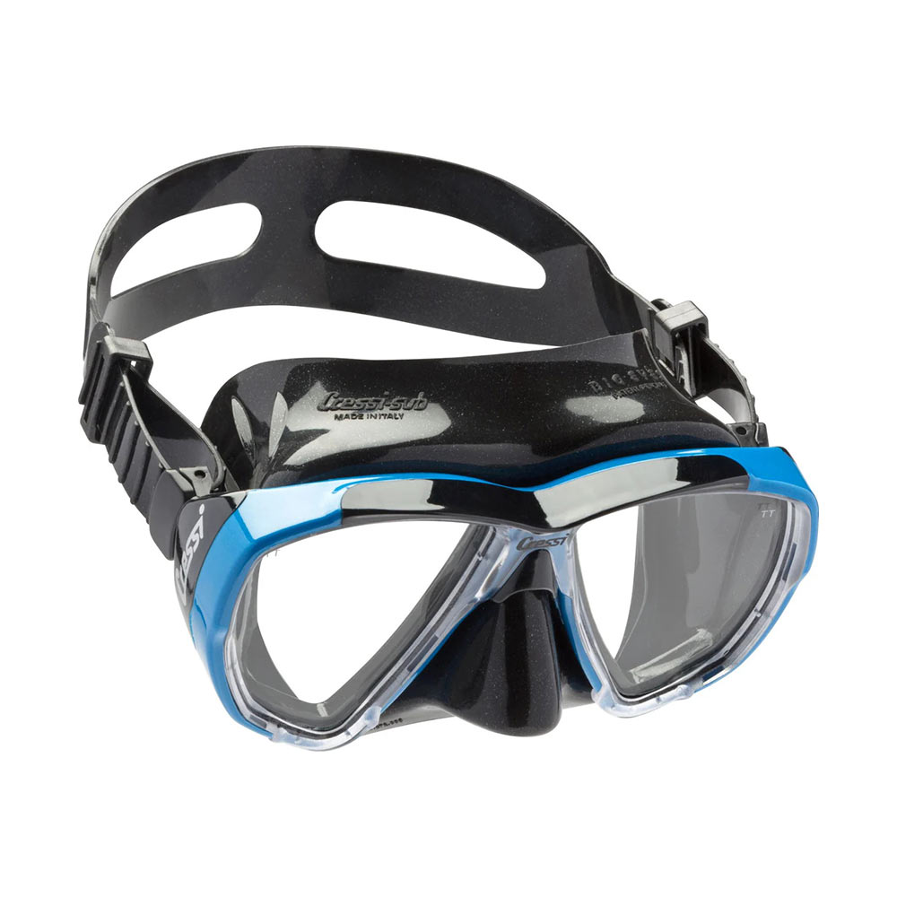 cressi big eyes silicone mask black / frame blue Μάσκα