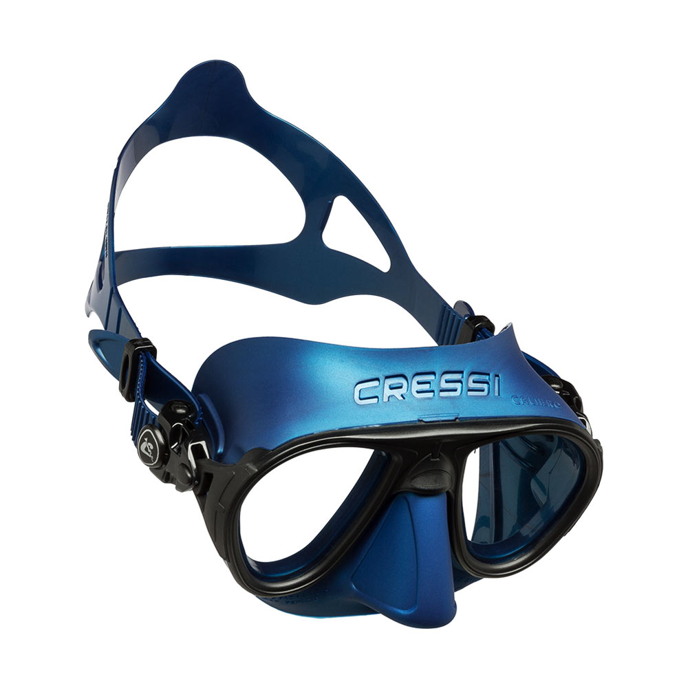 cressi calibro silicone mask blue metal Μάσκα