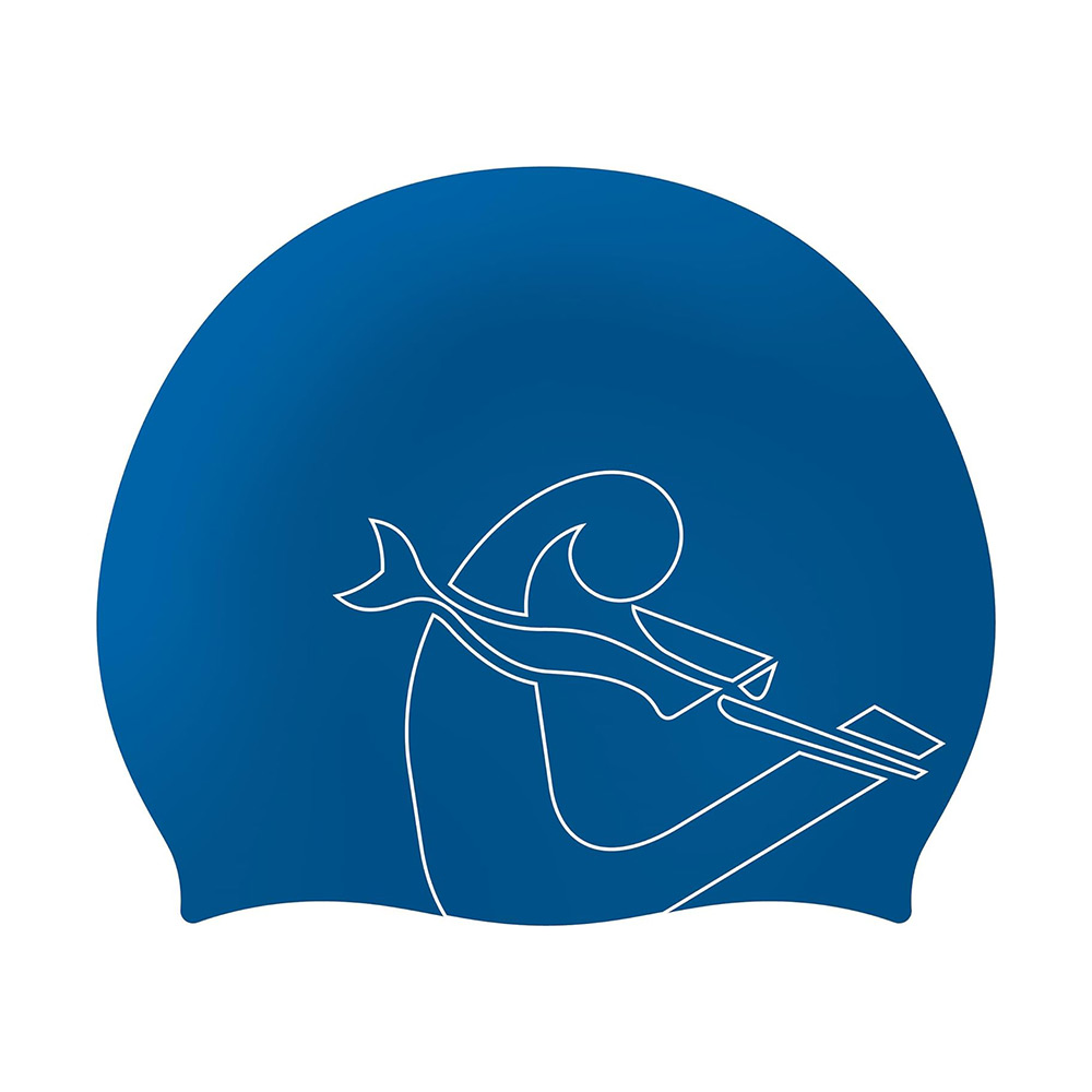 cressi eddie swim cap blue / white Σκουφάκι σιλικόνης για κολύμβηση