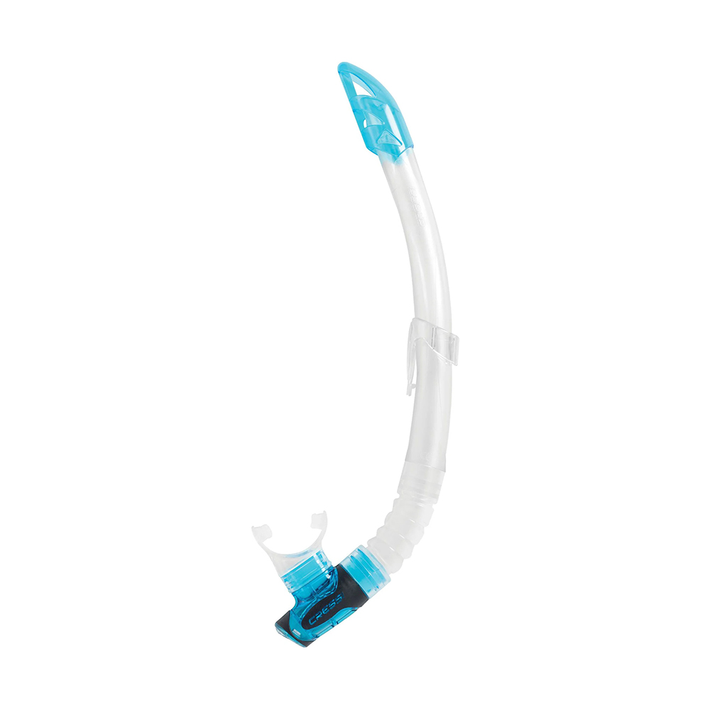 cressi gamma silicone snorkel clear/tube blue Αναπνευστήρας
