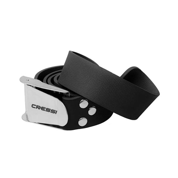 cressi malta rubber belt black Ζώνη Κατάδυσης Με Μεταλλική Πορπή