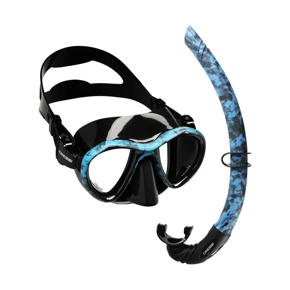 cressi metis + corsica combo blue hunter Σετ Μάσκα και Αναπνευστήρας