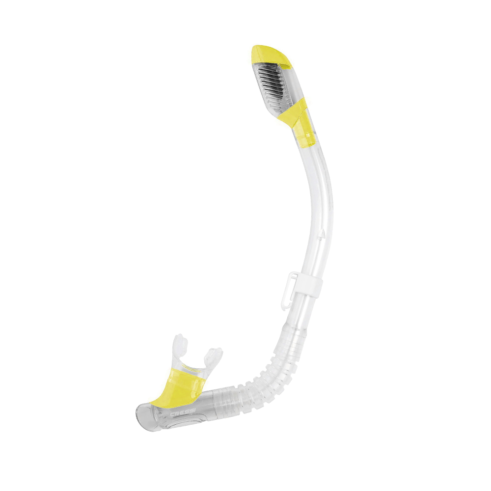cressi mini dry snorkel clear/yellow Αναπνευστήρας