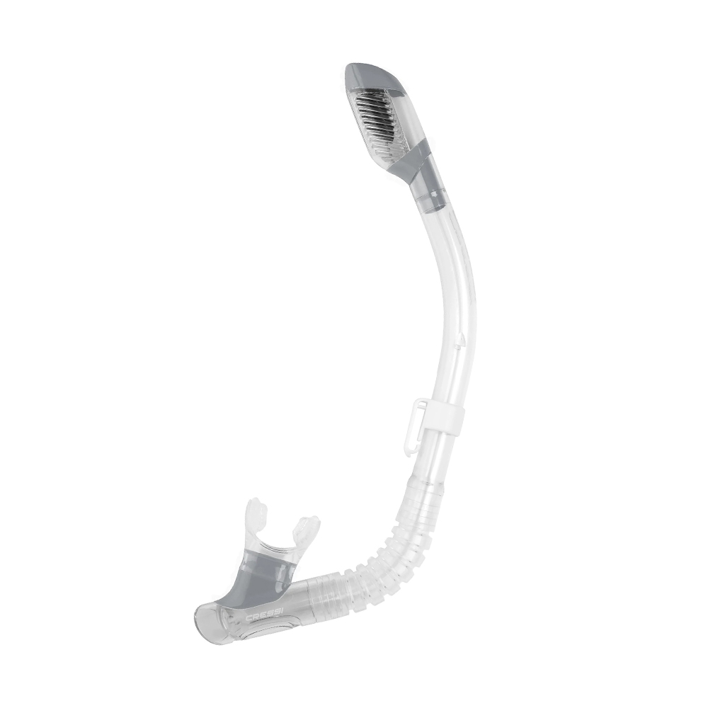 cressi mini dry snorkel clear/silver Αναπνευστήρας