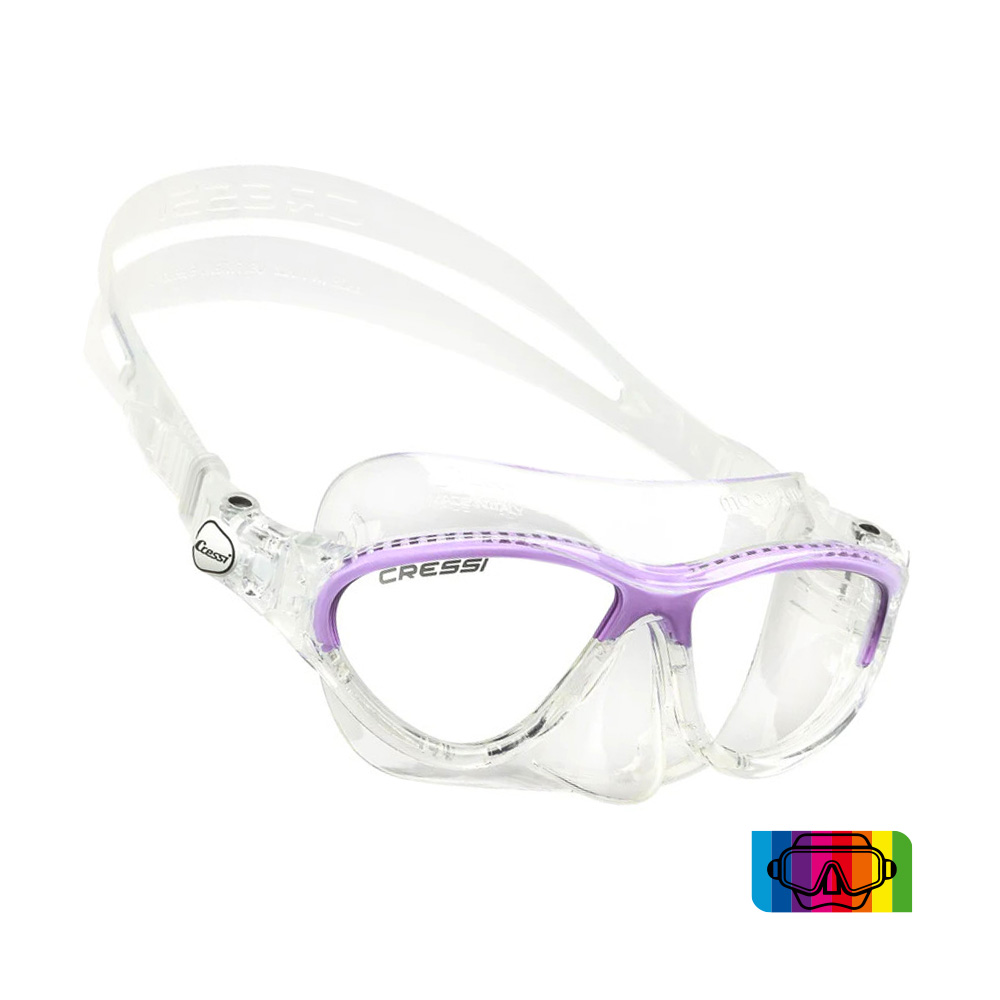 cressi moon kid silicone mask clear/assorted Μάσκα
