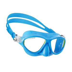 cressi moon kid silicone mask clear/frame blue Μάσκα