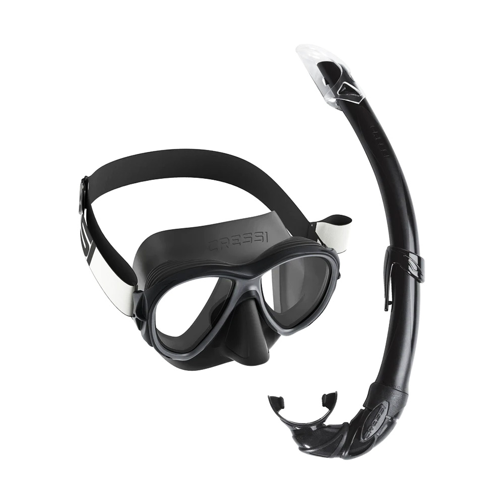 cressi fiji + gamma combo black/black Σετ Μάσκα και Αναπνευστήρας