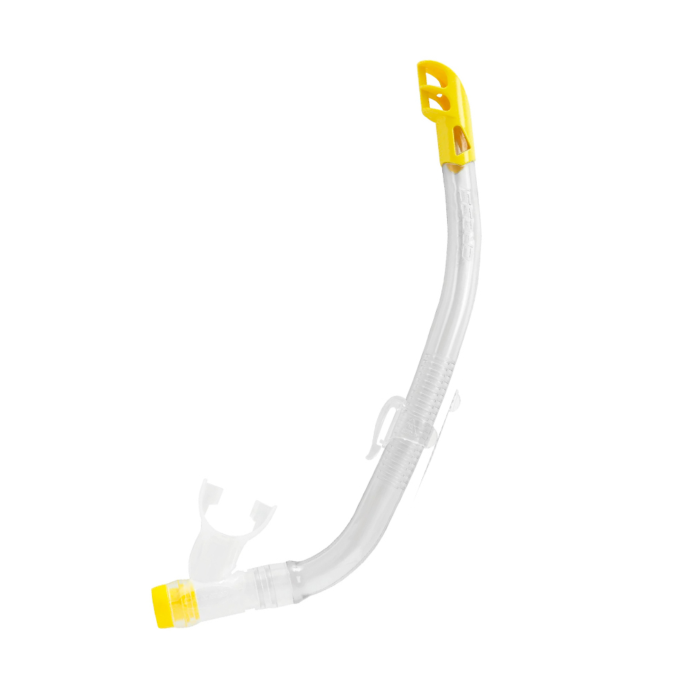 cressi top silicone snorkel clear/yellow Αναπνευστήρας