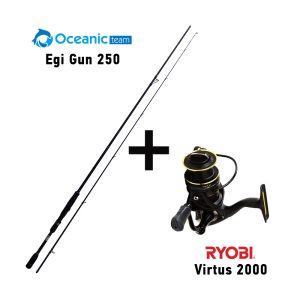 combo eging oceanic team egi gun 250 + ryobi virtus 2000