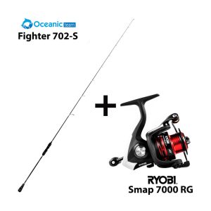 combo boat oceanic team fighter 702 s + ryobi smap 7000 rg