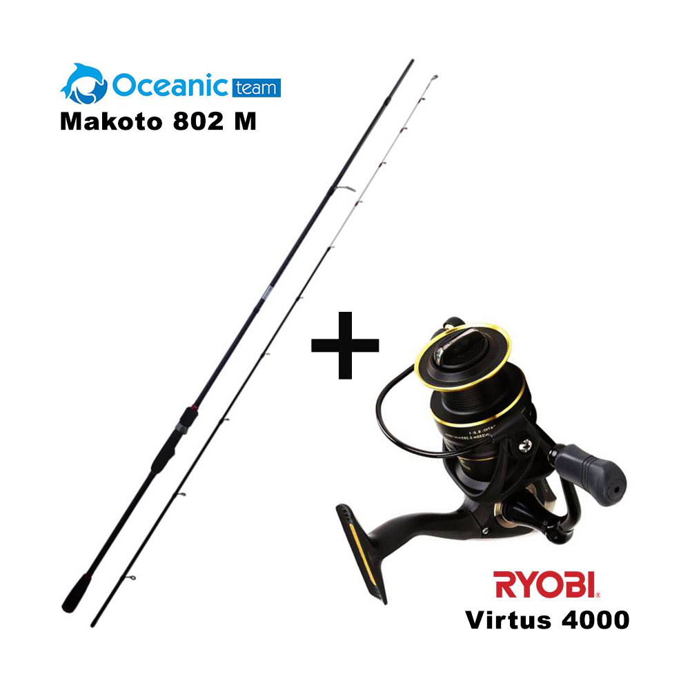 combo tenya oceanic team makoto 802m+ ryobi virtus 4000