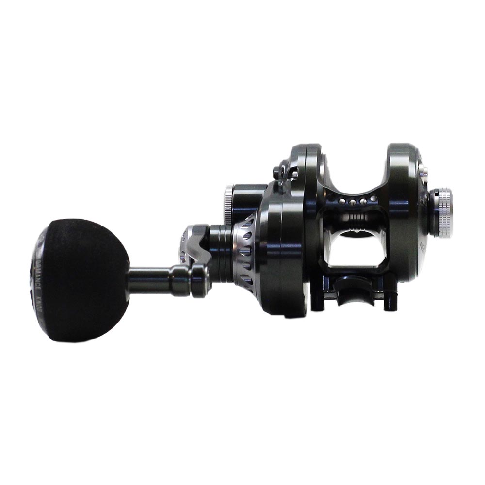 next hd overhead jigging reel lever drag black / gunsmoke