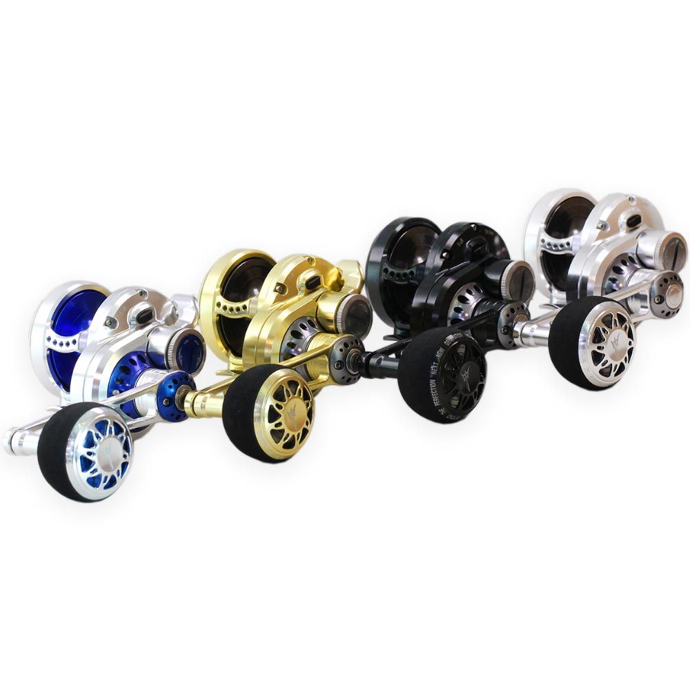 next hd overhead jigging reel lever drag silver / gunsmoke