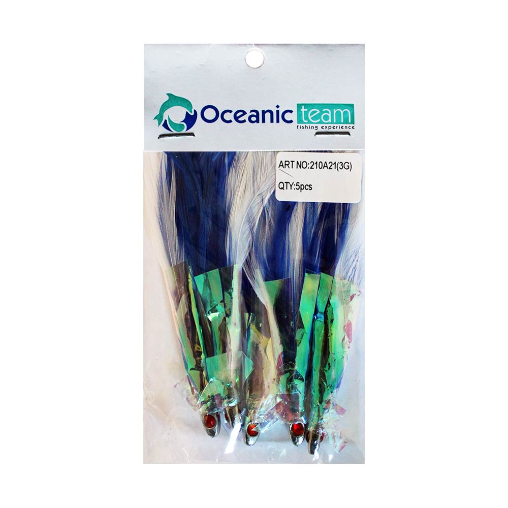oceanic team Φτεράκια jig για παλαμίδες (5 τμχ.)