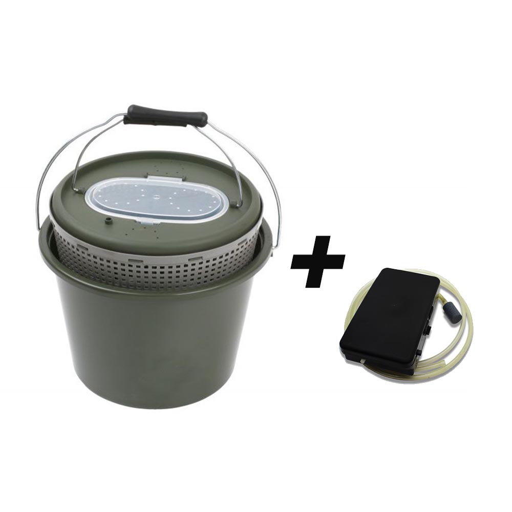 oceanic team Κουβάς Συντηρητής Δολωμάτων 10lt + Οξυγονωτής eco