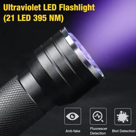 oceanic team Φακός uv 21 led (395nm)