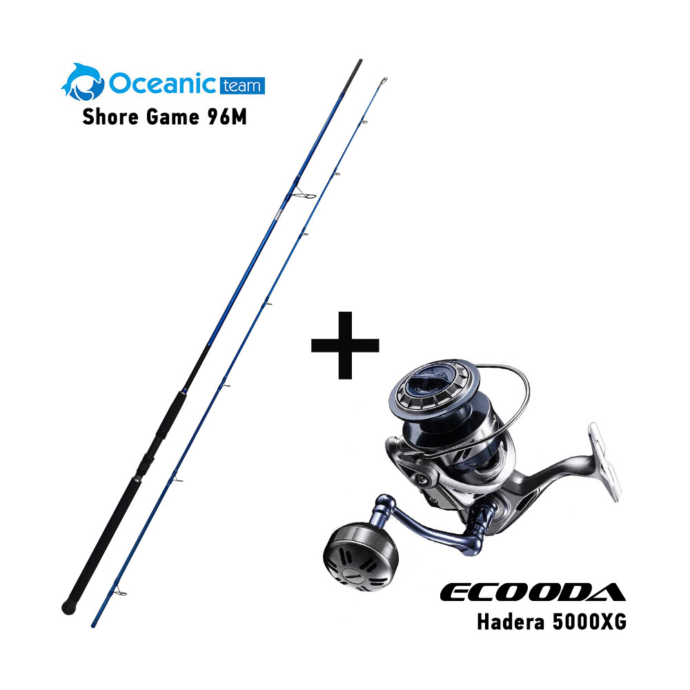 combo shore jigging oceanic team shore game 96m + ecooda hadera 5000xg